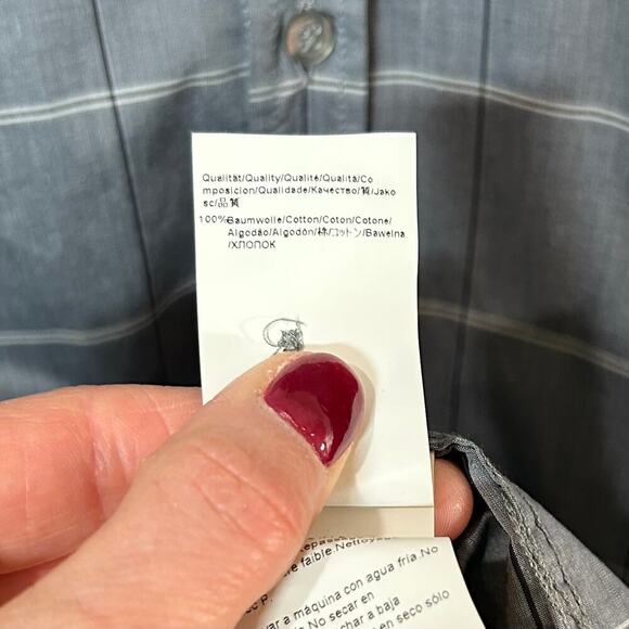 Boss Hugo Boss Gray Slim Fit Button Up Shirt Size S - Picture 6 of 9